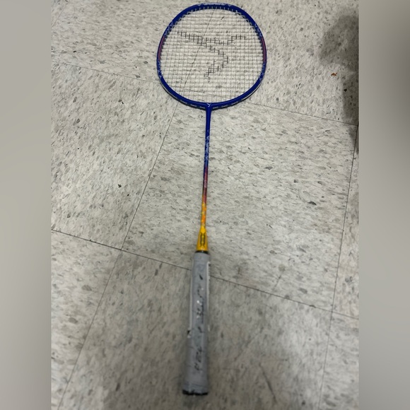 Blue and Yellow Badminton Racket - Picture 3 of 5